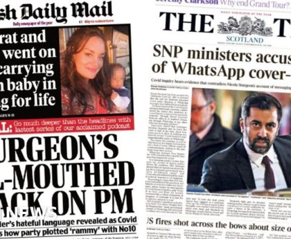 'Foul-mouthed' Sturgeon and WhatsApp cover up claim