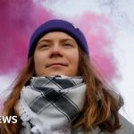 Greta Thunberg joins marchers in Farnborough Airport protest