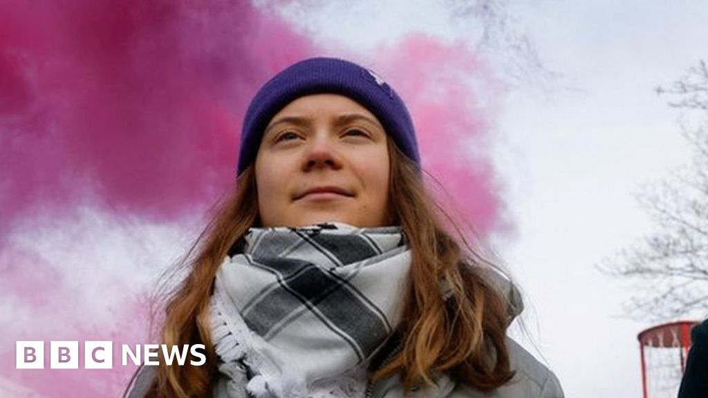 Greta Thunberg joins marchers in Farnborough Airport protest