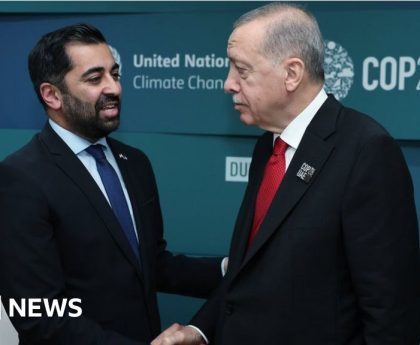 Humza Yousaf defends inviting Recep Tayyip Erdogan to Scotland