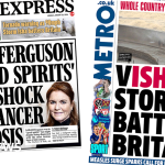 Newspaper headlines: 'Fergie cancer shock' and 'vish-ous' storm