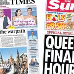 Newspaper headlines: 'Houthis on warpath' and 'Queen's final hours'