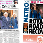 Newspaper headlines: Royals on road to recovery and farmers' besiege Paris