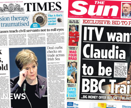 Newspaper headlines: Sturgeon's 'crocodile tears and 'ITV want Winkleman'