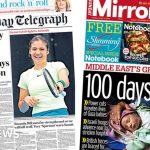 Newspaper headlines: 'UK ready to strike again' and '100 days of hell'