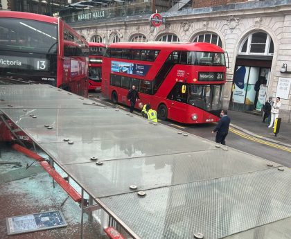 One dead after being hit by bus in central London