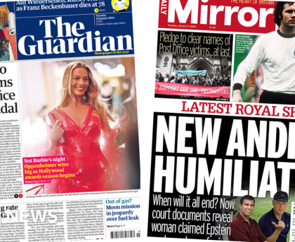 The papers: 'Clear postmasters' and 'new Andrew humiliation'