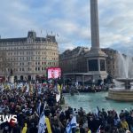 Thousands call for release of hostages at pro-Israel rally in London