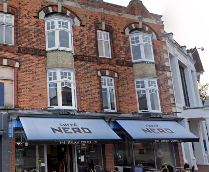 Girl lifted to hospital after falling from a Caffe Nero window