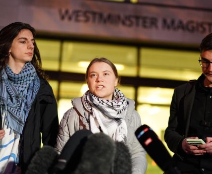 Greta Thunberg arrested after refusing to move from hotel during climate protest, court hears