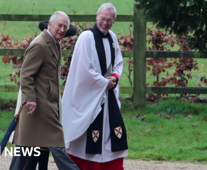 King makes first public outing since cancer announcement