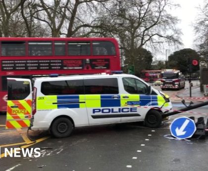 Met Police: Six officers injured in bus crash