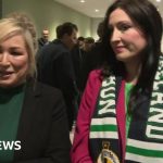 Michelle O'Neill attending first Windsor Park game