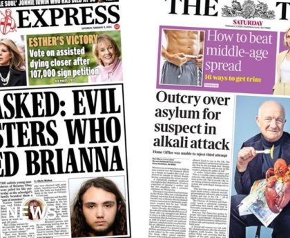 Newspaper headlines: Killers 'unmasked' and Clapham suspect asylum 'outcry'