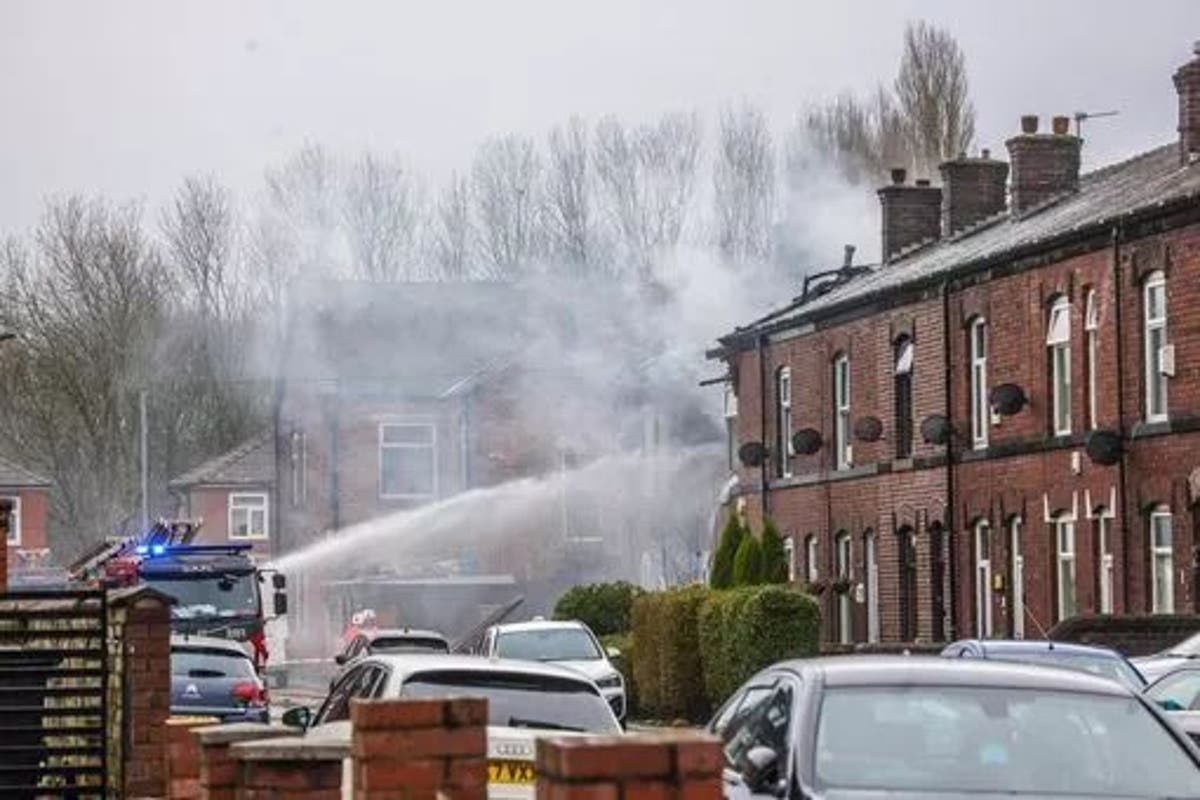 Primary school evacuated after suspected gas explosion in Bury, Greater Manchester