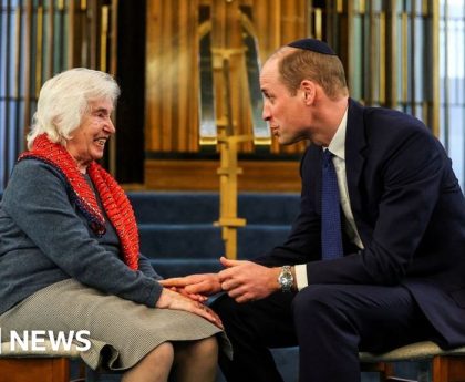 Prince William visits synagogue in first appearance since pulling out of memorial service