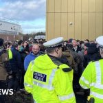 Protesting farmers pursue Mark Drakeford's car