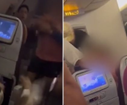 Shirtless British man punches air steward after destroying aircraft toilet, arrested