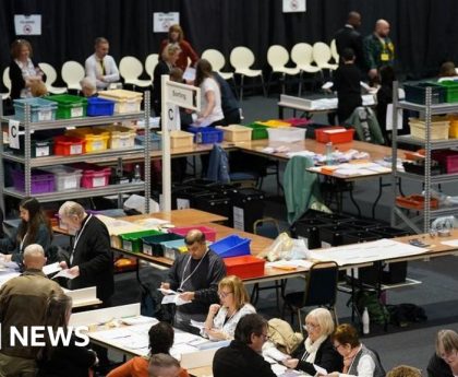 Vote counting underway in the Wellingborough by-election