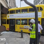 Bus crashes into pub in central London