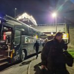 Coach passengers covered in debris as bus strikes low bridge