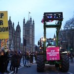 Farmers ride tractors into central London in major protest over trade deals