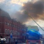 Fire at Forest Gate police station 'under control'