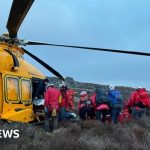 Injured climber rescued after fall from crag