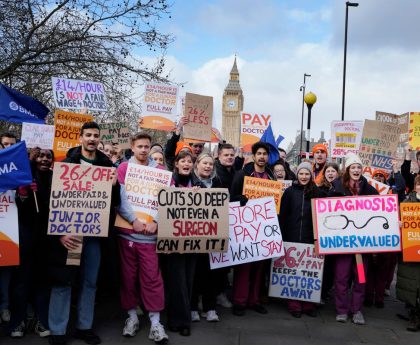 Junior doctors overwhelmingly vote for six more months of strikes in pay dispute