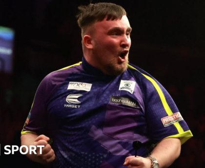 Luke Littler beats Nathan Aspinall to win Premier League Darts night nine in Belfast