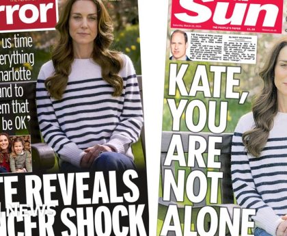 Newspaper headlines: Kate's 'cancer shock' and princess 'getting stronger'