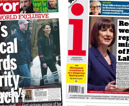 Newspaper headlines: Kate's medical records 'breached' and Labour's fiscal rules