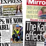 Newspaper headlines: MPs say China is a 'threat' and the 'Kate effect'