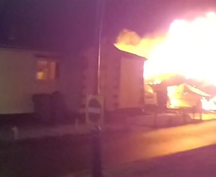 Bodycam footage shows police officers responding to raging fire at Berkshire caravan park