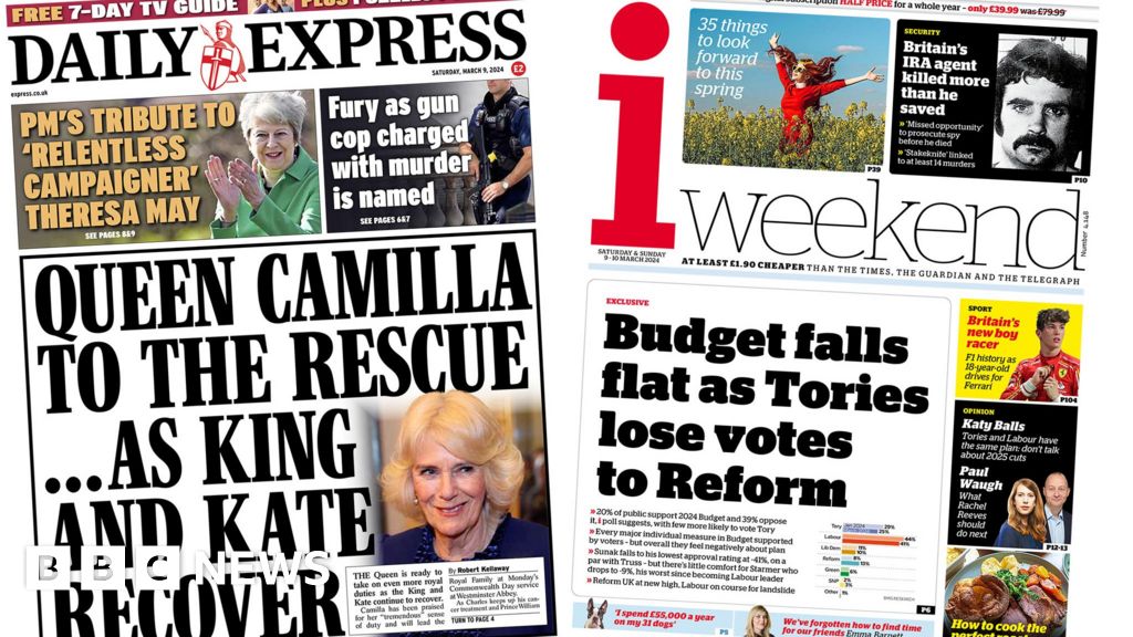 The Papers: 'Camilla to the rescue' and 'Budget falls flat'