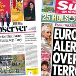 The Papers: 'E coli Boat Race' and 'Euros on terror alert'