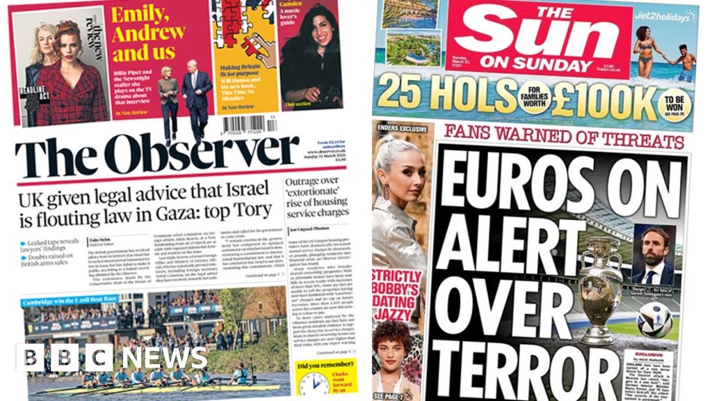 The Papers: 'E coli Boat Race' and 'Euros on terror alert'