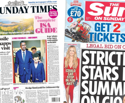 The Papers: 'Shapps missile threat' and 'Strictly stars summit'