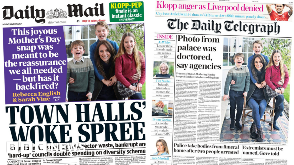 The Papers: 'Town Halls' woke jobs' and 'Palace's doctored photo'