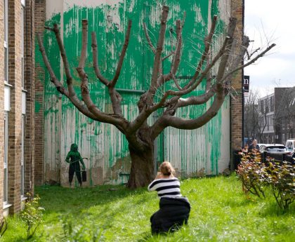 The meaning behind Banksy’s new London tree mural