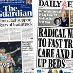 Newspaper headlines: 'Iron clad' Biden support and 'radical NHS plan'