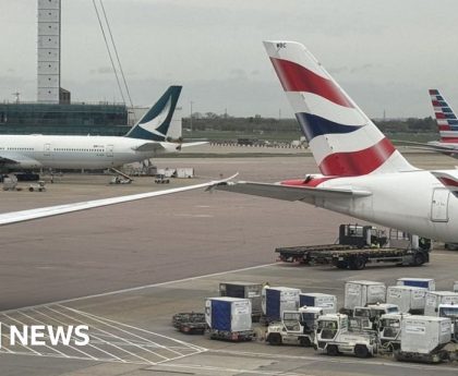 Planes collide on runway at Heathrow Airport