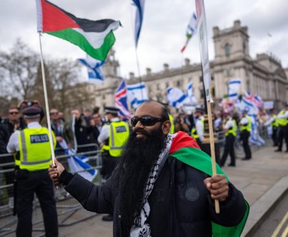 Ten arrests as opposing Israel-Palestine protests held in central London