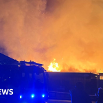 Bridgend: Large fire breaks out at industrial estate