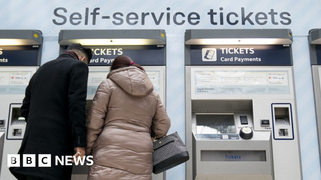 Train ticket machines charging double online price