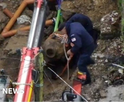 Plymouth: WW2 bomb transported from garden to sea