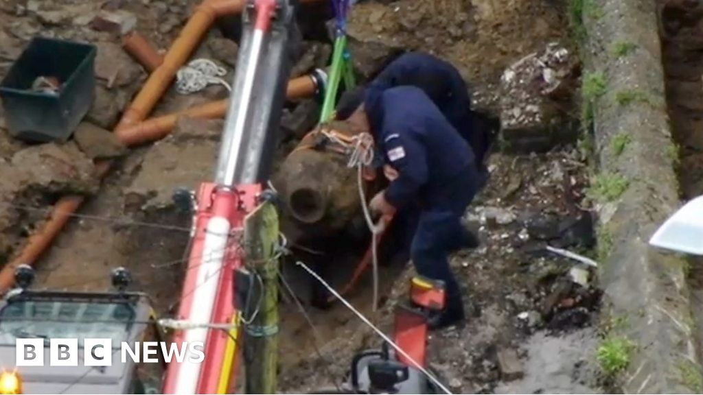 Plymouth: WW2 bomb transported from garden to sea