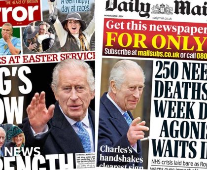 The Papers: 'King's strength' and 'agonising A&E waits'